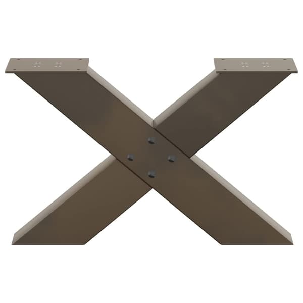 vidaXL sofabordben X-formet 2 stk 60x(30-31) cm stål sort