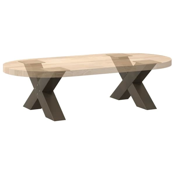 vidaXL sofabordben X-formet 2 stk 60x(30-31) cm stål sort