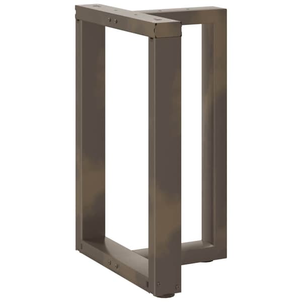 vidaXL Matbordsben T-formad 2 st naturstål 50x35x(72-73) cm stål