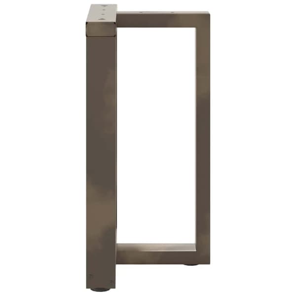 vidaXL Matbordsben T-formad 2 st naturstål 50x35x(72-73) cm stål