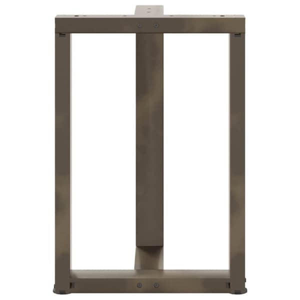 vidaXL Matbordsben T-formad 2 st naturstål 50x35x(72-73) cm stål