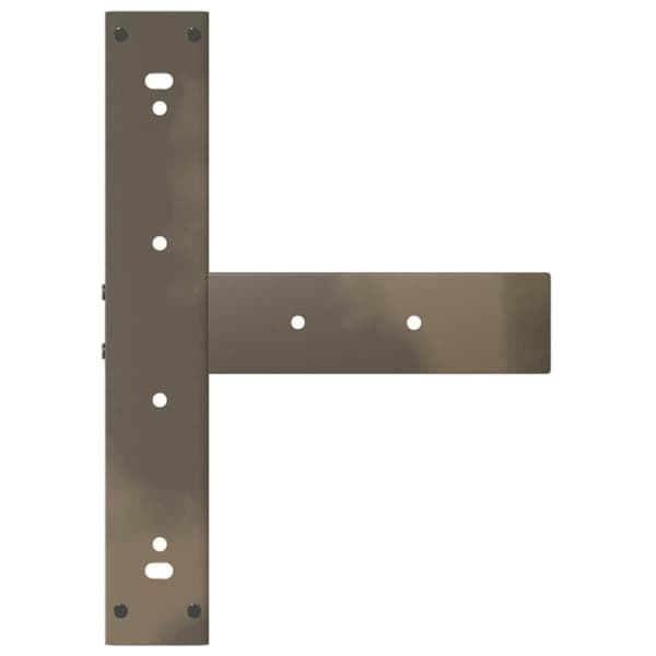 vidaXL Matbordsben T-formad 2 st naturstål 50x35x(72-73) cm stål