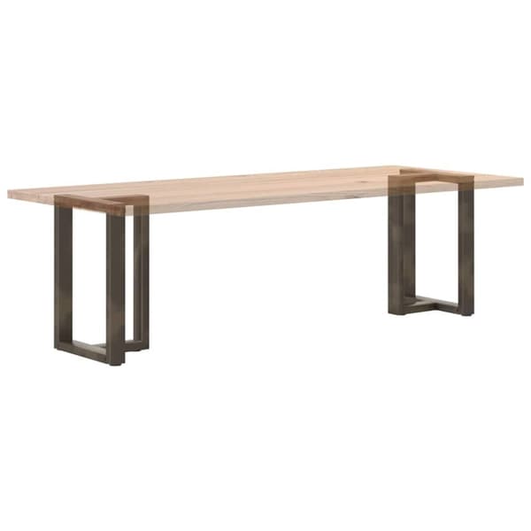 vidaXL Matbordsben T-formad 2 st naturstål 50x35x(72-73) cm stål