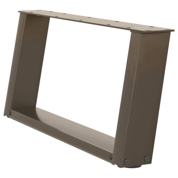 vidaXL Soffbordsben U-formade 2 st naturstål 60x(30-31) cm stål