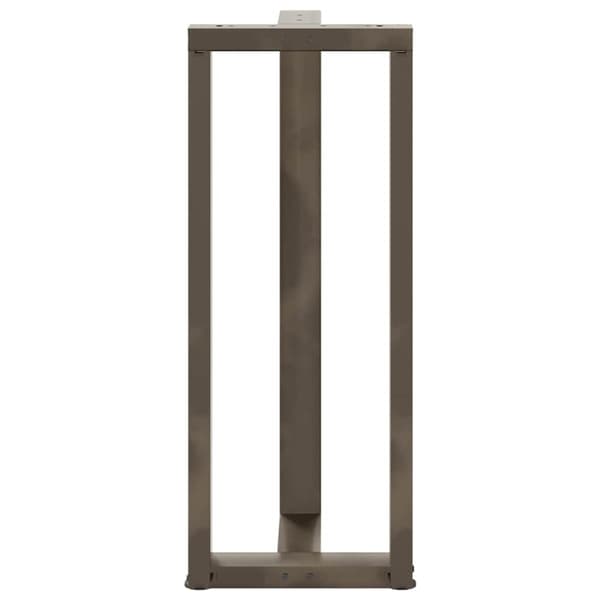 vidaXL Barbordben T-formet 2 stk svart 50x35x(100-101) cm stål
