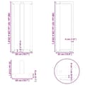 Miniatyrbilde 10 av 10: vidaXL Barbordben T-formet 2 stk svart 50x35x(100-101) cm stål