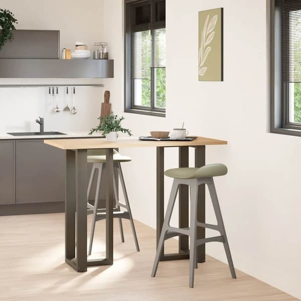 vidaXL Barbordben T-formet 2 stk svart 50x35x(100-101) cm stål