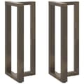 Miniatyrbilde 1 av 10: vidaXL Barbordben T-formet 2 stk svart 50x35x(100-101) cm stål