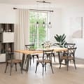 Pikkukuva 3 / 10: vidaXL Spisebordsben U-formet 2 stk. naturstål 50x(72-73) cm stål