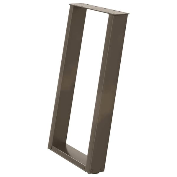 vidaXL Spisebordsben U-formet 2 stk. naturstål 50x(72-73) cm stål