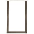 Pikkukuva 5 / 10: vidaXL Spisebordsben U-formet 2 stk. naturstål 50x(72-73) cm stål