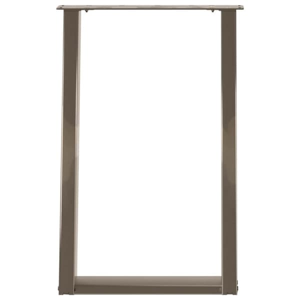 vidaXL Spisebordsben U-formet 2 stk. naturstål 50x(72-73) cm stål