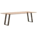 Pikkukuva 8 / 10: vidaXL Spisebordsben U-formet 2 stk. naturstål 50x(72-73) cm stål