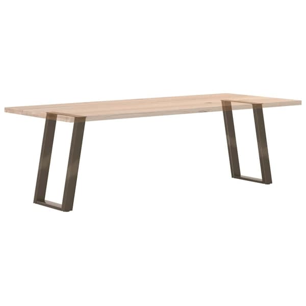 vidaXL Spisebordsben U-formet 2 stk. naturstål 50x(72-73) cm stål