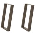 Pikkukuva 2 / 10: vidaXL Spisebordsben U-formet 2 stk. naturstål 50x(72-73) cm stål