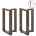 Pikkukuva 3 / 10: vidaXL Ruokapöydän jalat T-muotoiset 2 kpl musta 50x35x(72-73) cm teräs