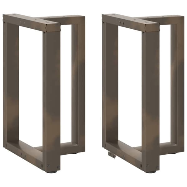 vidaXL ruokapöydän jalat T-muotoiset 2kpl luonnonteräs 50x35x(72-73)cm