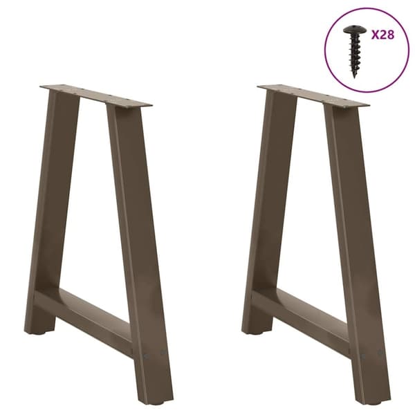 vidaXL sofabordben A-formet 2 stk 80x(72-73) cm stål