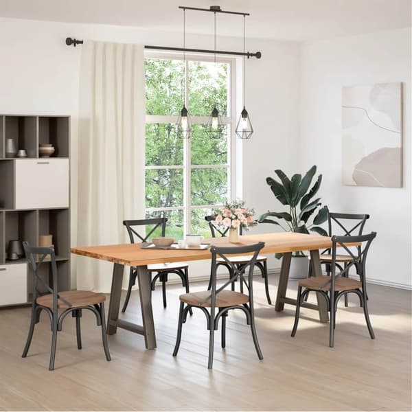 vidaXL Ruokapöydän jalat A-muotoiset 2 kpl 80x(72-73) cm teräs