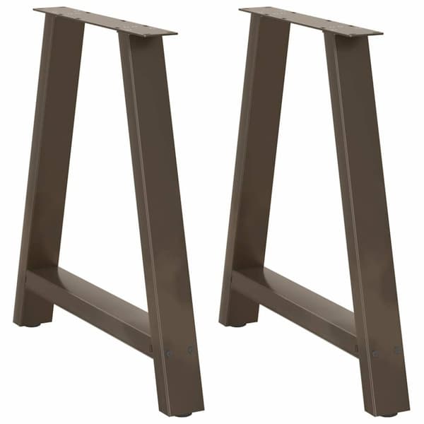 vidaXL Ruokapöydän jalat A-muotoiset 2 kpl 80x(72-73) cm teräs
