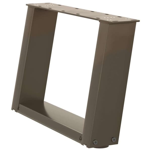 vidaXL Salongbordben U-formet 2 stk naturstål 50x(30-31) cm stål