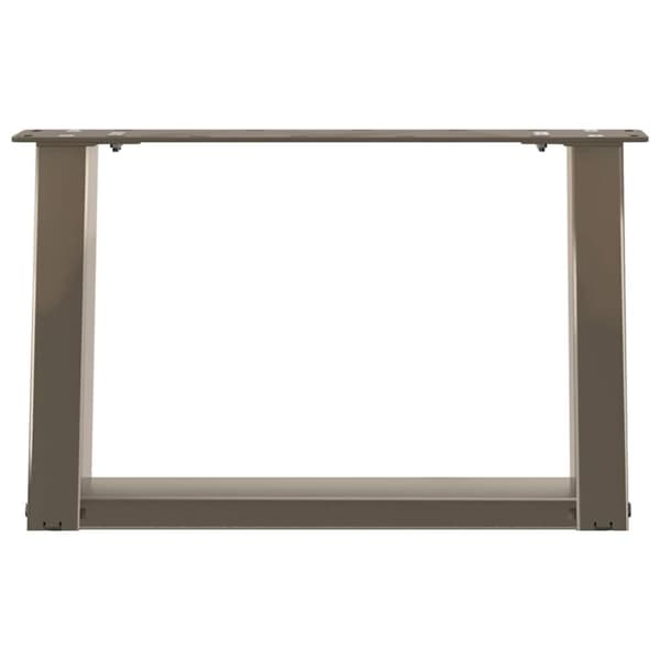 vidaXL Salongbordben U-formet 2 stk naturstål 50x(30-31) cm stål