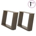Miniatyrbilde 1 av 10: vidaXL Salongbordben U-formet 2 stk naturstål 50x(30-31) cm stål