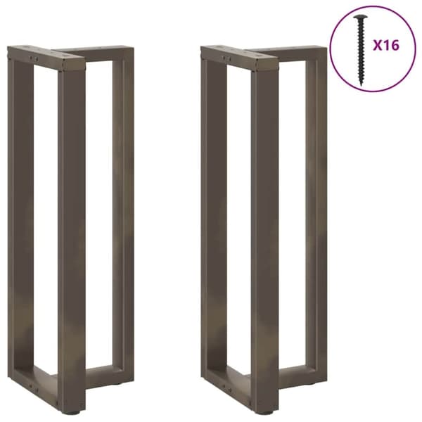 vidaXL Baaripöydän jalat T-muotoiset 2 kpl 50x35x(110-111) cm teräs
