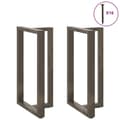 Miniatyrbilde 3 av 10: vidaXL Barbordben T-formet 2 stk svart 60x35x(100-101) cm stål