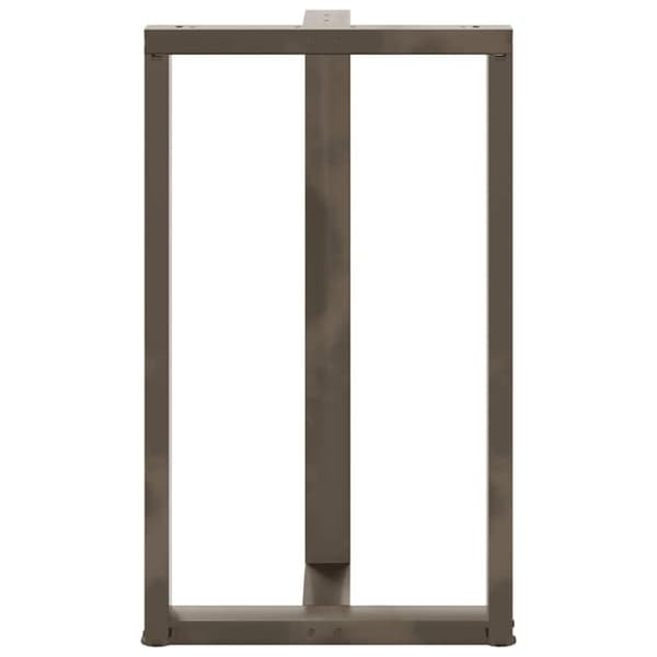 vidaXL Barbordben T-formet 2 stk svart 60x35x(100-101) cm stål