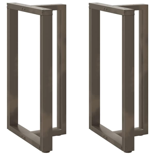 vidaXL Barbordben T-formet 2 stk svart 60x35x(100-101) cm stål