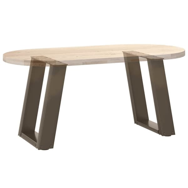 vidaXL Salongbordben U-formet 2 stk naturstål 38 x (42-43) cm stål