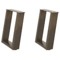 Miniatyrbilde 2 av 10: vidaXL Salongbordben U-formet 2 stk naturstål 38 x (42-43) cm stål