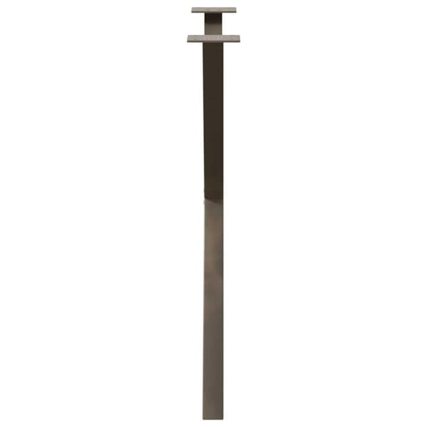 vidaXL Spisebordsben X-formet 2 stk. naturstål 80x(72-73) cm stål