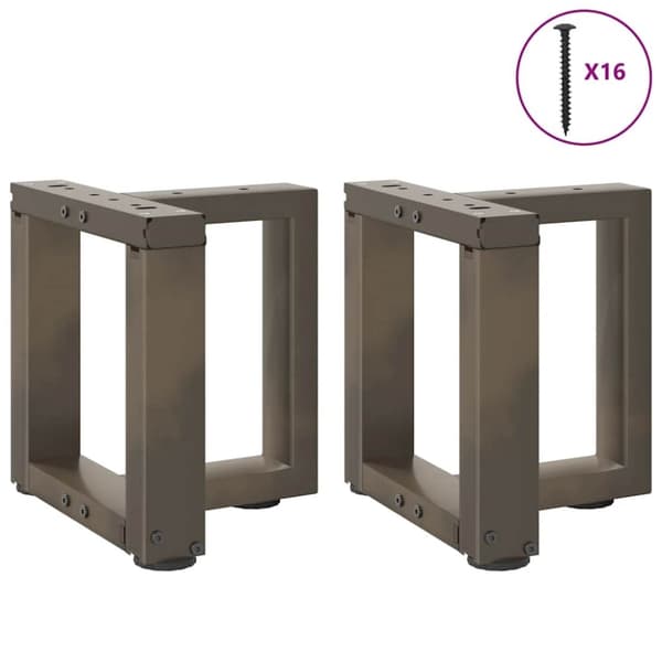 vidaXL sohvapöydän jalat T-muotoiset 2 kpl 30x25x(30-31) cm teräs