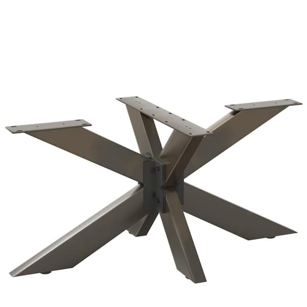vidaXL sofabordben edderkopform naturstål 98x58x(42-43) cm stål