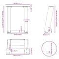 Miniatyrbilde 10 av 10: vidaXL Salongbordben U-formet 2 stk naturstål 30x(30-31) cm stål