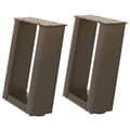 Miniatyrbilde 2 av 10: vidaXL Salongbordben U-formet 2 stk naturstål 30x(30-31) cm stål