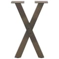 Pikkukuva 5 / 10: vidaXL Sohvapöydän jalat X-muotoiset 2 kpl Luonnonvärinen teräs 28x(42-43) cm Teräs