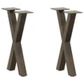Pikkukuva 1 / 10: vidaXL Sohvapöydän jalat X-muotoiset 2 kpl Luonnonvärinen teräs 28x(42-43) cm Teräs