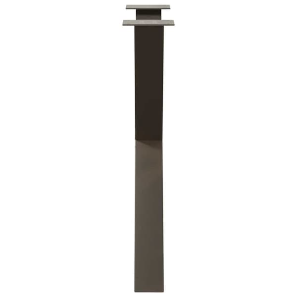 vidaXL Spisebordsben X-formet 3 stk. naturstål 70x(72-73) cm stål