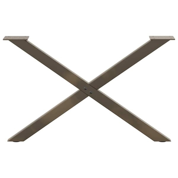 vidaXL Sohvapöydän jalat X-muotoiset 2 kpl Luonnonvärinen teräs 70x(42-43) cm Teräs