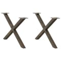 Pikkukuva 1 / 10: vidaXL Sohvapöydän jalat X-muotoiset 2 kpl Luonnonvärinen teräs 70x(42-43) cm Teräs
