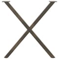 Miniatyrbilde 5 av 10: vidaXL Spisebordben X-formet 2 stk naturstål 80 x (72-73) cm stål