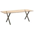 Miniatyrbilde 8 av 10: vidaXL Spisebordben X-formet 2 stk naturstål 80 x (72-73) cm stål