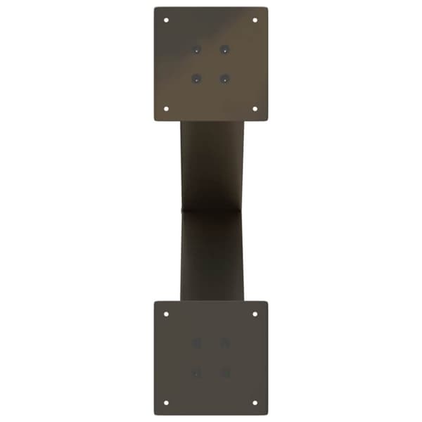 vidaXL Spisebordben X-formet 2 stk naturell 60x(72-73) cm stål