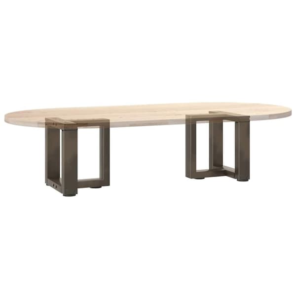 vidaXL Salongbordben T-formet 2 stk naturell 30x25x(30-31) cm stål