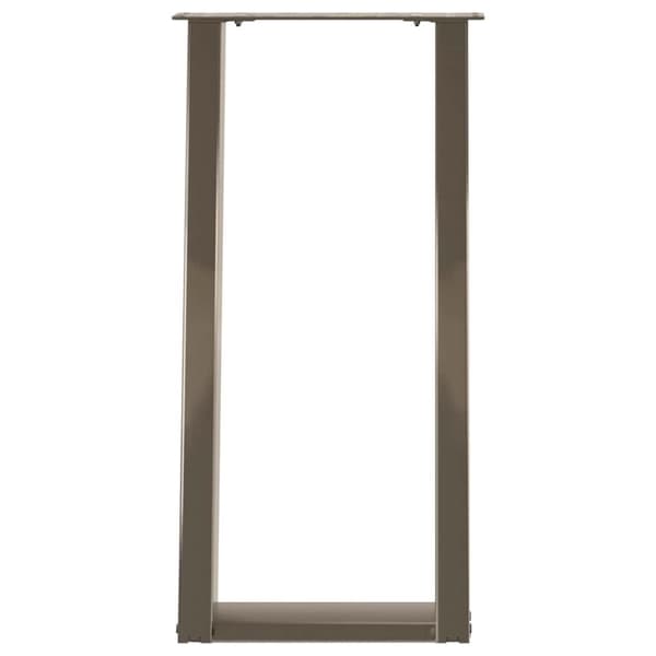 vidaXL Konsollbordben U-formet 2 stk naturstål 38 x (72-73) cm stål