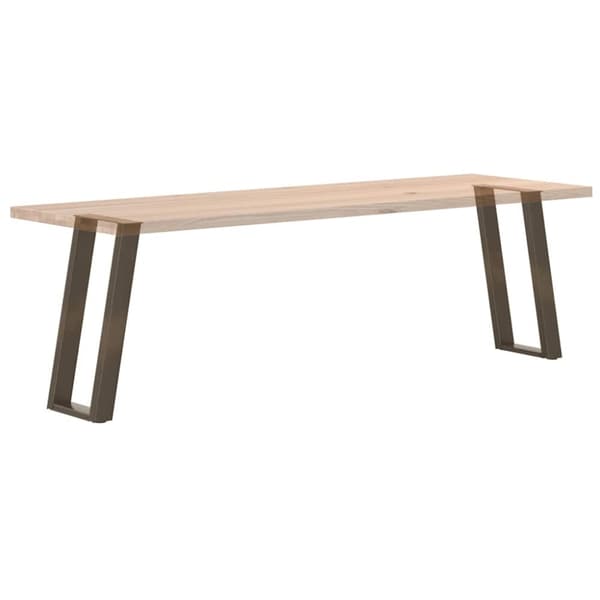 vidaXL Konsollbordben U-formet 2 stk naturstål 38 x (72-73) cm stål