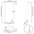 Miniatyrbilde 10 av 10: vidaXL Konsollbordben U-formet 2 stk naturstål 38 x (72-73) cm stål